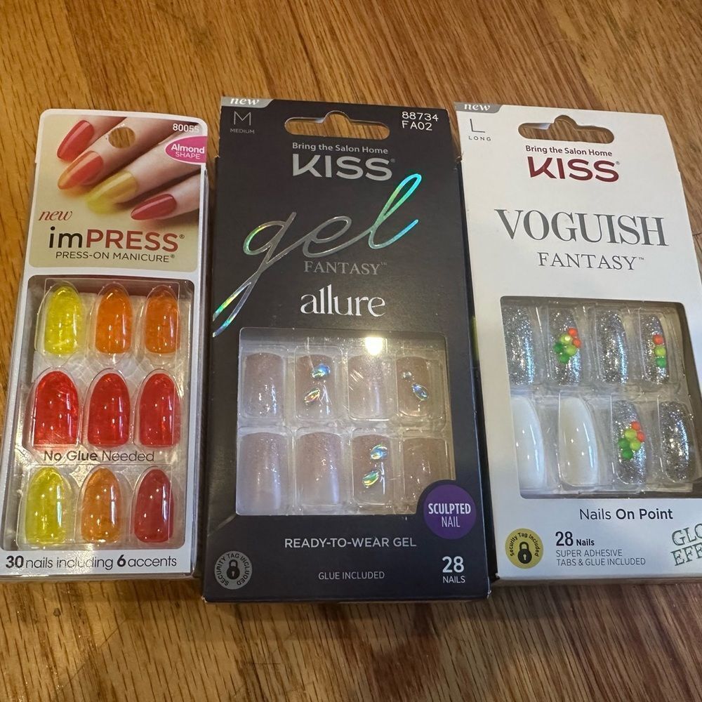 Bundle of kiss impress press on nails fantasy alure gel